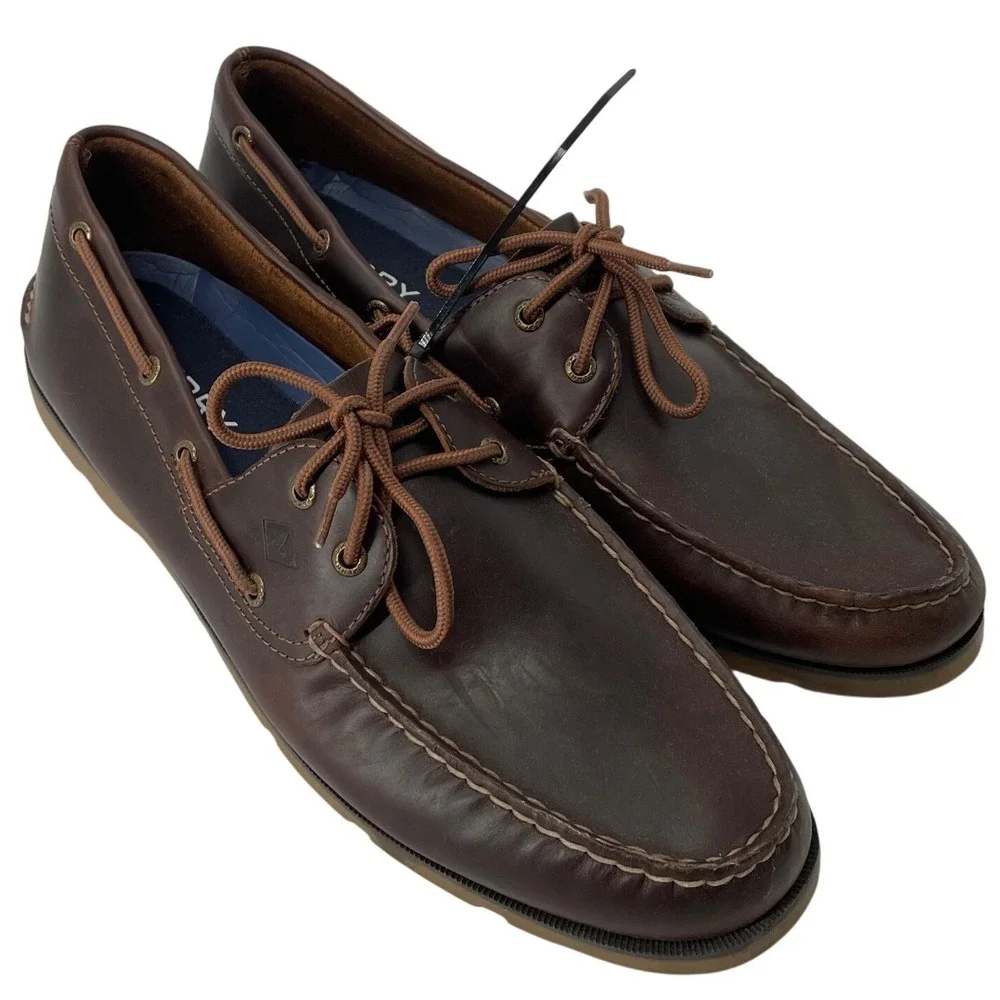 Sperry Boat Shoe Authentic Original 2-Eye 10.5 Brown Good